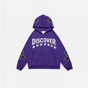 Sudadera con Capucha de Forro Polar para Hombre, Cálida, de Algodón Puro, Talla Grande, Deportiva, Informal, con Logotipo Personalizado, Color Sólido Digital, Impermeable, para Otoño/Invierno - Product Image 2