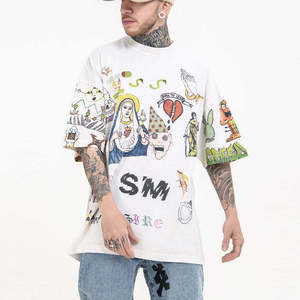 Camiseta de Manga Corta a Cuadros para Hombre, Estilo Nuevo, Color Blanco, con Logotipo Frontal, 100% Algodón, Talla Grande, Transpirable - Product Image 2