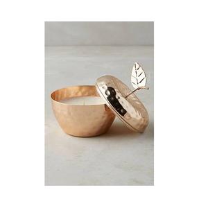 Pot en métal moderne avec couvercle, pot à bougie ou boîte en métal avec couvercle pour bougie - Product Image 1