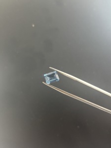 Aigue-marine bleue de laboratoire, spinelle octogonale taillée et facettée, pour la fabrication de bijoux, pierre précieuse synthétique certifiée. - Product Image 3