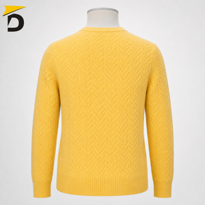 Pull en cachemire pour homme, col rond, séchage rapide, respirant, toucher doux, texture raffinée, silhouette intemporelle, style décontracté chic pour tous les jours - Product Image 5