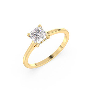 REYES Manufacturer OEM ODM Fine Jewelry GRA Certified 925 Sterling Silver 0.93 Carat Moissanite Hidden Halo Rings For Women - Product Image 1