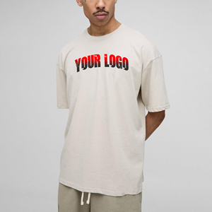 T-shirt pour homme à col rond, coupe classique, en jersey de soie/coton 260 GSM, anti-plis, séchage rapide, écologique, avec logo imprimé personnalisé - Product Image 4