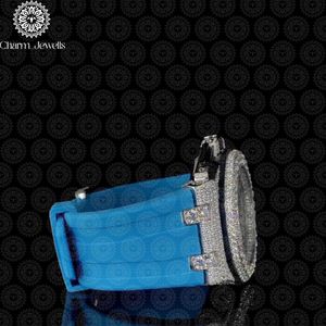 Reloj de Lujo para Hombre Charm Jewells, Caja de Acero Inoxidable de 40 mm, Esfera Analógica de Cristal Azul, Correa de Acero Inoxidable, Botón de Presión, Mecánico - Product Image 3