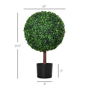 Pianta Artificiale di Ulivo in Vaso da 23,5 Pollici, Decorazione per Interni ed Esterni, Pianta Finta in Vaso per Decorazioni di Halloween - Product Image 3