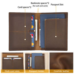 Multi-Card New Stylish Design Plain Premium Quality Pu Leather Passport Cover <b>Wallet</b> Passport <b>Holder</b> for Travel Abroad - Product Image 3