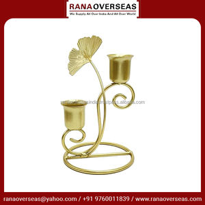 Bougeoir en fer décoratif vintage avec notes de musique et fleurs, idéal pour les fêtes et l'ambiance de la maison au meilleur prix - Product Image 2