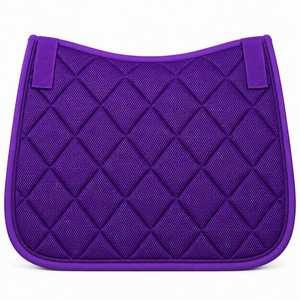 Custom Purple Quilted Horse Saddle Pad Front Logo Velcro Closure Unisex 140g Woven Fabric Digital Printed Customize Material - Product Image 2