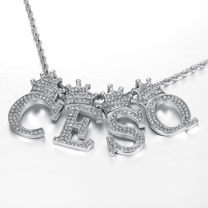 Colgante de lujo con la letra 'KING', diamante VVS cultivado en laboratorio, plata de ley 925, estilo 'Iced Out', joyería hip hop para raperos. - Product Image 5