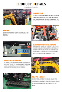 <span class=keywords><strong>Mini</strong></span>-excavatrice puissante de 1,5 tonne pour la construction et l'agriculture - Product Image 6