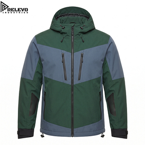 Chaqueta Acolchada con Capucha para Hombre, Personalizada, Casual, para Exteriores, Verde Bosque, Gris Pizarra, Impermeable, Resistente al Viento, OEM/ODM - Product Image 1