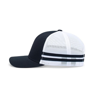 Nueva Gorra Trucker Unisex de 6 Paneles, Malla, Color Azul Marino y Blanco en Contraste, Ajustable, Estilo Deportivo, para Primavera/Verano, Estilo Casual - Product Image 5
