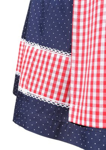 German <b>Oktoberfest</b> Women Dirndl <b>Dress</b> Knee-Length Button Cotton Breathable Bavarian Beer Party Costume Floral Print Embroidery - Product Image 4