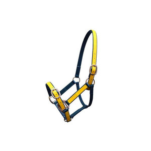 Nylon horse halter Patterned design for <b>equestrian</b> Brass hardware for horse Nylon horse bridle - Product Image 3
