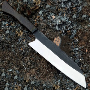 Cuchillo de chef Burraq hecho a mano con acero al carbono, funda de cuero y mango de madera |   Cuchilla de 8 Pulgadas y 3.0 mm de Grosor |   Nuevo Estilo de Regalo para - Product Image 3