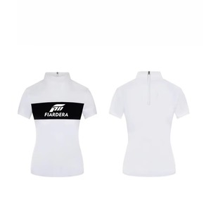 เสื้อยืดกอล์ฟฤดูร้อนสำหรับผู้หญิง ระบายอากาศได้ดี แห้งเร็ว ผ้าสเตรช คอสูง แขนสั้น - Product Image 4