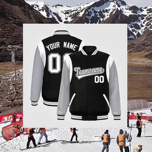 Custom baseball jacket Personalized stitched jacket Men's youth baseball jacket Stitched tex windbreaker - Product Image 4