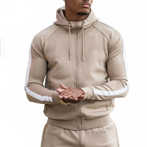Ensemble de survêtement pour homme avec veste à capuche zippée et pantalon de survêtement, poches latérales, coupe classique, pour l'hiver, la gym et le jogging - Product Image 1
