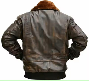 Chaqueta de Cuero Personalizada de Última Moda con Acabado Ácido, Chaqueta de Cuero Genuino al Mejor Precio, Chaqueta de Cuero al por Mayor en Oferta - Product Image 3