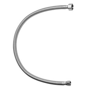 Confezione da 2 Connettori per Tubo Flessibile in Acciaio Inox Intrecciato da 24 Pollici, 3/8 Pollici Maschio x 1/2 Pollici Femmina, Linea di Alimentazione Idraulica per Rubinetti - Product Image 1