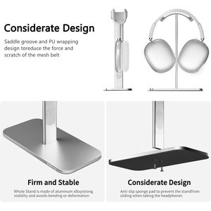 Supporto per Cuffie in Alluminio per Airpods Max con Modalità Sleep, Cuscinetto Protettivo in Pelle Antiscivolo, Supporto e Stand per Cuffie - Product Image 4