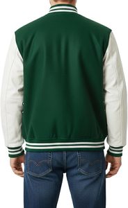 Veste Letterman classique Heritage pour Campus Elite, col montant, logo frontal, hiver - Product Image 4