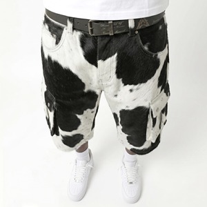 Shorts en cuir de vachette pour hommes – Qualité supérieure, design tendance, streetwear décontracté, véritable cuir durable, coupe ajustée, tenue d'été - Product Image 4