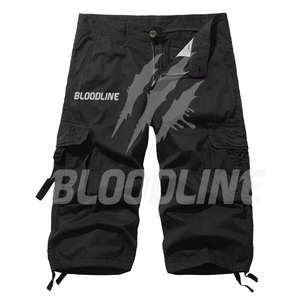 Pantalones Cortos Cargo para Hombre Bloodline, de Secado Rápido, con Cordón en la Cintura, Estilo Casual, Logotipo Estampado en la Parte Delantera, Color Negro - Product Image 1