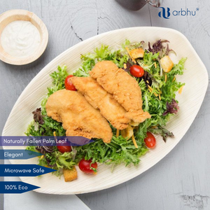 Plateau jetable écologique en feuille de palmier, ustensiles parfaits pour les mariages, les fêtes et les anniversaires - Product Image 2