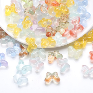 Zhubi Gradient màu sắc kết hợp 10x14mm dễ thương bướm pha lê đá quý hạt thủy tinh đối với trang sức làm pha lê bông tai - Product Image 3