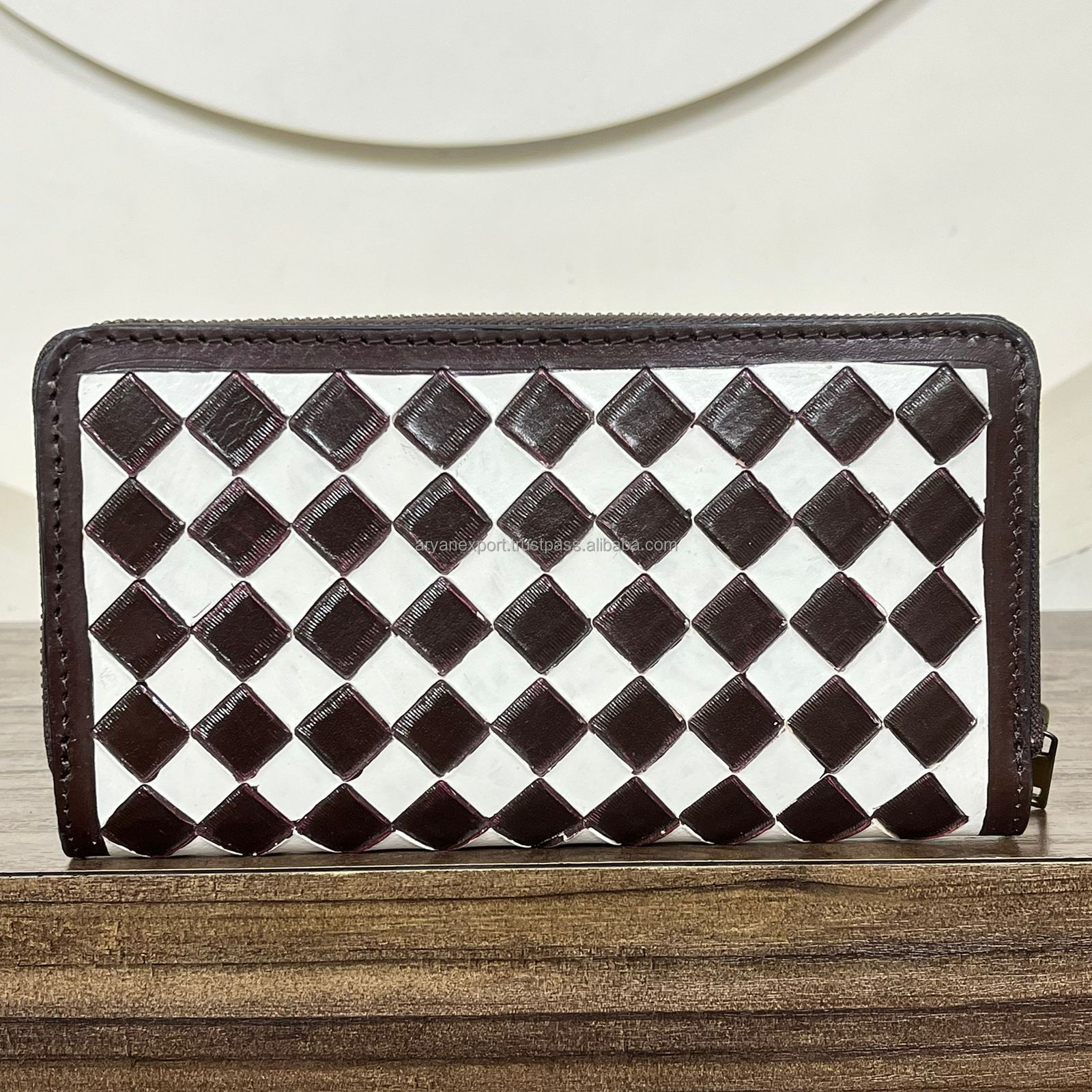 Brown & White Checkered
