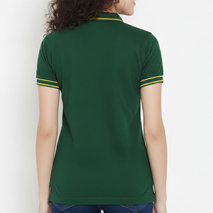 เสื้อโปโลผู้หญิงผ้าฝ้าย 100% ขายส่ง ปักโลโก้ตามสั่ง เสื้อผ้าลำลองฤดูร้อน ระบายอากาศได้ดี แขนสั้น สีพื้น - Product Image 3