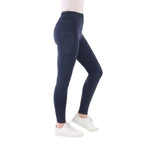 Culotte d'équitation en jean pour femme, taille haute, fermeture boutonnée, longueur intégrale, coupe skinny, pour sport équestre, en Spandex/Coton - Product Image 4
