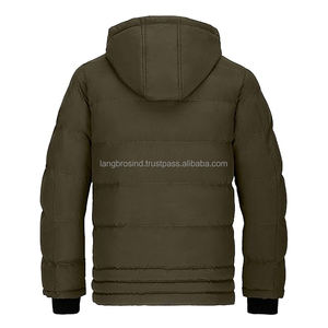 2024 personnalisé haute qualité hommes High Street à capuche doudoune 100% Nylon support OEM mode Style grande taille hiver lettre vierge - Product Image 2
