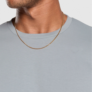 Camiseta de Manga Corta para Hombre, Color Gris Claro, Cuello Redondo, Corte Regular, Estilo Jersey Informal, 100% Algodón - Product Image 5