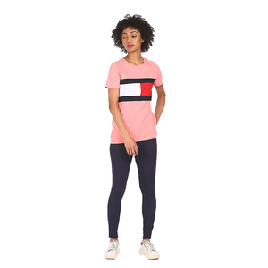 Women's <b>Pink</b> Short Sleeve V-neck Jersey Canvas T-Shirt Solid Casual Style 100% Cotton Breathable Regular Fit - Product Image 4