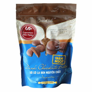 Chocolat Noir Pur Authentique en Boutons 65% Cacao Meilleure Vente Fabrication Vietnam Expédition Mondiale Ingrédients Pâtisserie HALAL OEM/ODM - Product Image 1