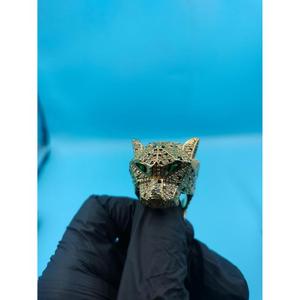 Anillo Iced Panther para Hombre, Plata 925 con Acabado en Oro Amarillo de 14K, Moissanita VVS de 3-5CT, Engaste de Garras, Estilo Hip Hop, Aniversario - Product Image 1