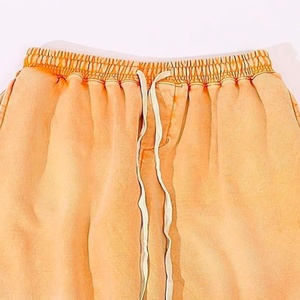 Pantalon de survêtement unisexe en molleton bouclette style streetwear, coupe ample et large, effet délavé vintage - Product Image 2