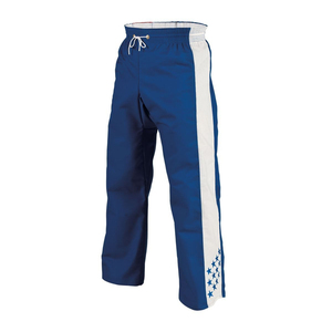 Pantalon de sport unisexe noir et bleu pour arts martiaux mixtes, coupe régulière, en polyester extensible, pour adulte - Product Image 6