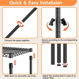 Estantería Metálica de 6 Niveles con Capacidad de Carga de 2100 LBS, Unidad de Almacenamiento Ajustable para Garaje - Product Image 4