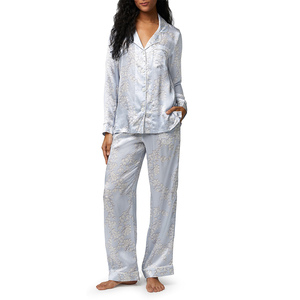 Conjunto de Pijamas de Seda Satinada de Alta Calidad 2026 para Mujer, Ropa de Dormir Suave de Seda de Hielo, Camisones de Seda para Mujer - Product Image 1