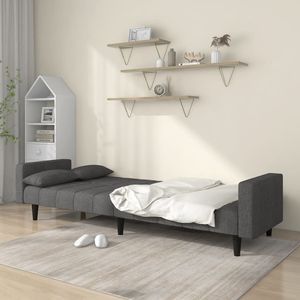 โซฟาเบดผ้าสีเทาเข้มขนาดใหญ่ วัสดุไม้และพลาสติก โพลีเอสเตอร์ 100% - Product Image 3