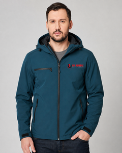 Veste à capuche noire pour homme LY HUMBLE, respirante, coupe-vent, sportive, fermeture éclair, col montant, rembourrage en polyester, coupe régulière - Product Image 5
