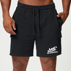 Shorts de sport pour hommes en coton et polyester avec logo personnalisé OEM, avec poches, respirants, pour la salle de sport, l'entraînement, les sorties décontractées - Product Image 4