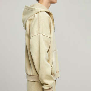 Sudaderas con capucha para hombre, de tela de alta calidad, con cremallera, manga larga, 100% algodón, con logotipo personalizado, pedido al por mayor. - Product Image 6