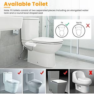 Accessorio Bidet con Doppio Ugello per Acqua Fresca, Non Elettrico, con Controllo del Flusso d'Acqua per Sedile WC - Product Image 6