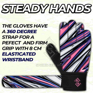 Gants de gardien de but modernes de haute qualité, adhérence supérieure, paume en latex antidérapante, fermeture auto-agrippante, protection des doigts pour l'entraînement quotidien - Product Image 3