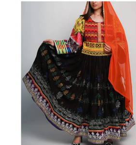 Nouvelle robe afghane traditionnelle pour femmes grandes tailles 2026, couleurs personnalisables, salwar kameez en soie, prix bas et MOQ pour toutes les tailles - Product Image 2