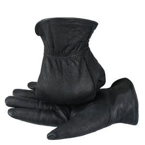 Guantes de Motociclismo de Invierno para Exteriores, de Cuero Genuino y TPR, con Correa de Muñeca Ajustable, Antideslizantes, Impermeables, Diseño de Dedos Completos - Product Image 3